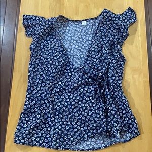 Old Navy Top, tie wrap, medium, never worn